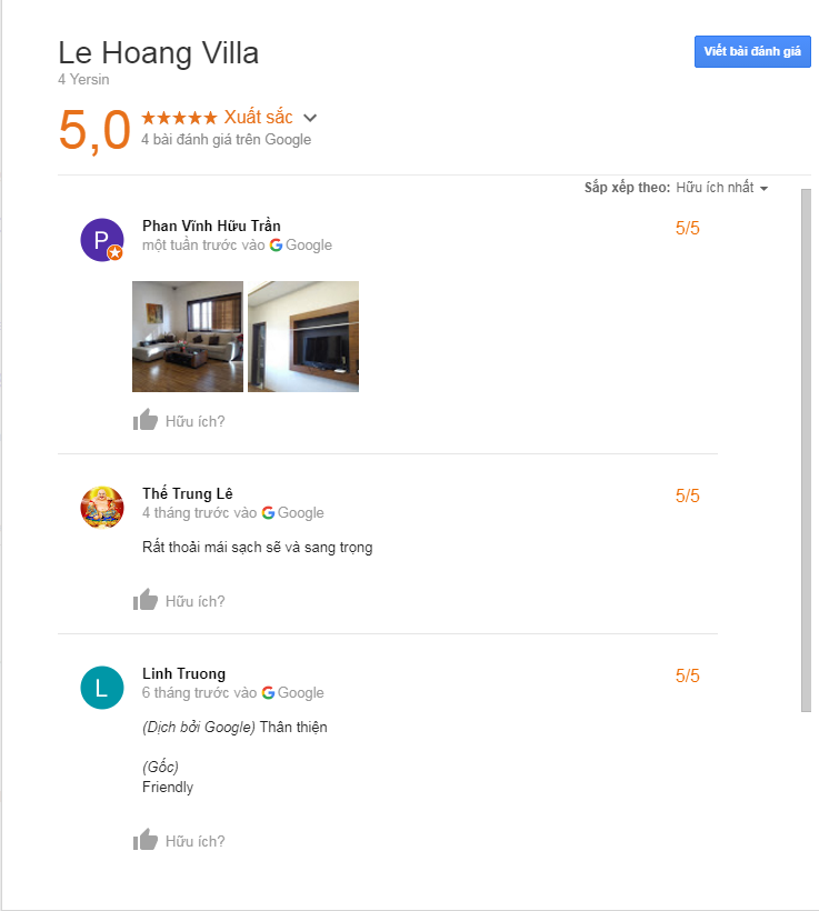 Đánh giá biệt thự Lê Hoàng Đà Lạt
