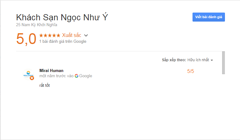 Đánh giá khách sạn Ngọc Như Ý Đà Lạt