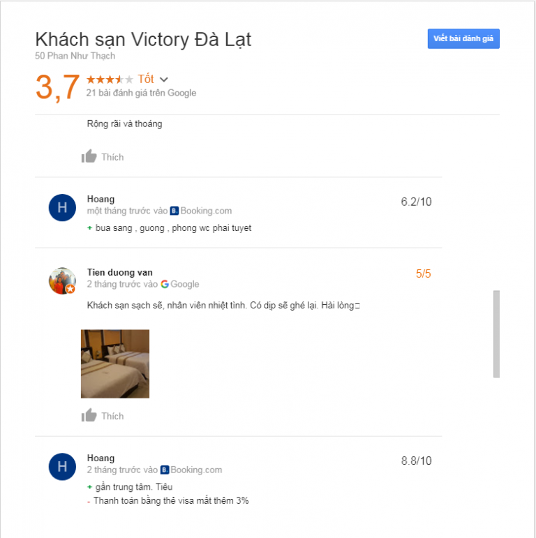 Đánh giá khách sạn Victory Đà Lạt