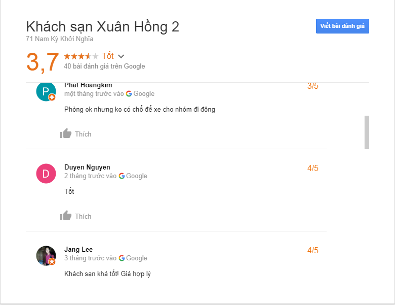 Đánh giá khách sạn Xuân Hồng 2 Đà Lạt