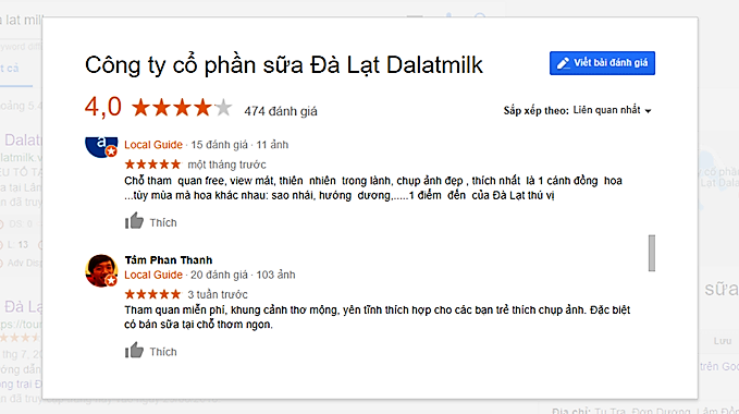 Đánh giá Đà Lạt Milk Farm