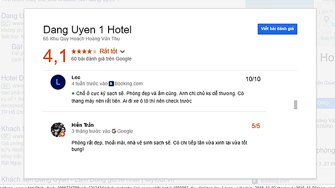 Đánh giá khách sạn Đăng Uyên Đà Lạt