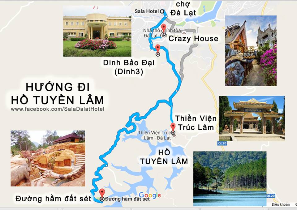 Đường đi biệt thự Hằng Nga Đà Lạt