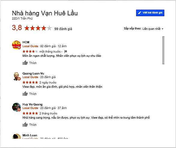 Review nhà hàng vạn huê lầu đà lạt