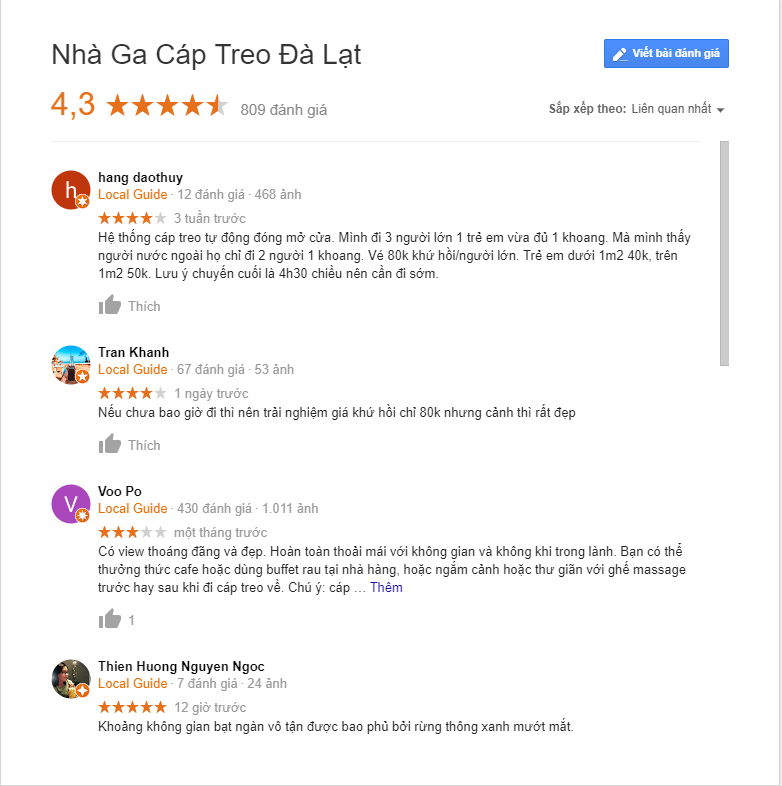 Review cáp treo Đà Lạt Đồi Rôbin