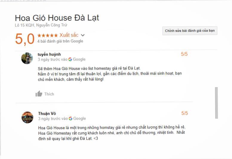 Review Hoa Gió House Đà Lạt