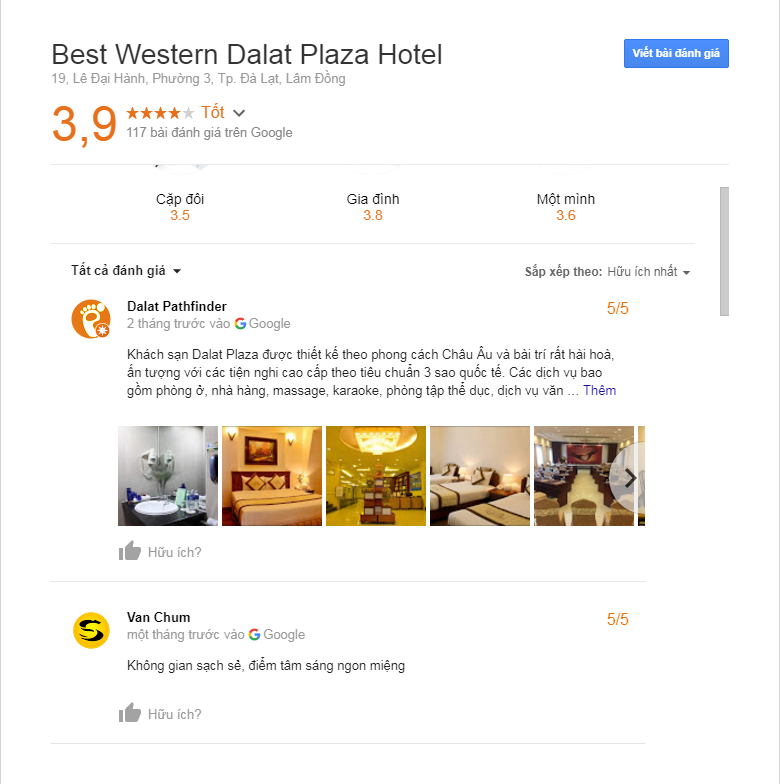 Review khách sạn Dalat Plaza