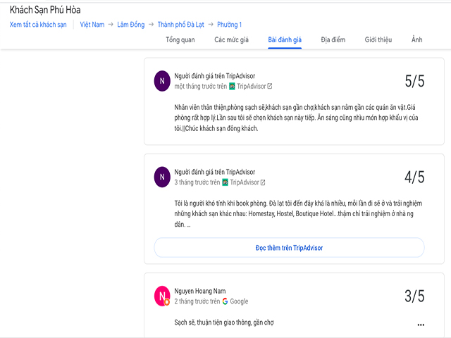 Review khách sạn Phú Hòa Đà Lạt