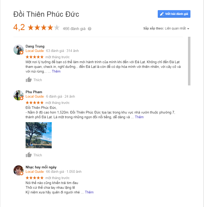 đánh giá đồi Thiên Phúc Đức đà lạt