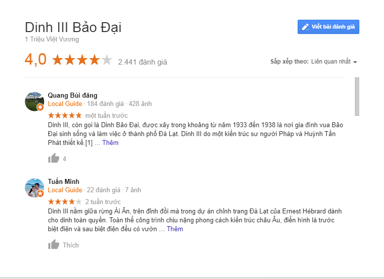 Review dinh 3 Đà Lạt