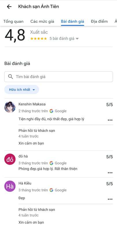 Review khách sạn Ánh Tiên Đà Lạt