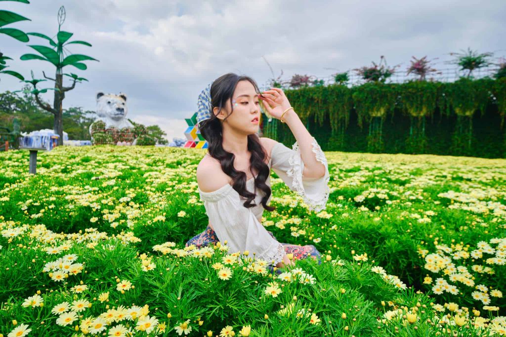 check in khu du lịch fresh garden