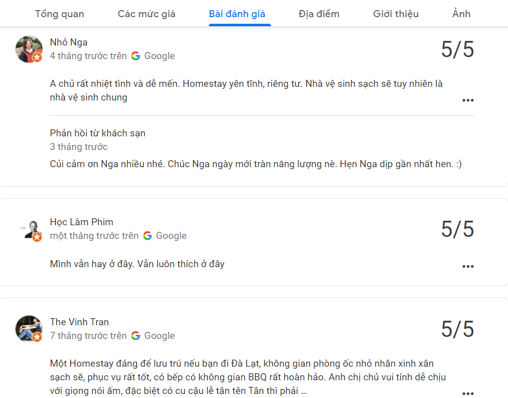 review củi homestay