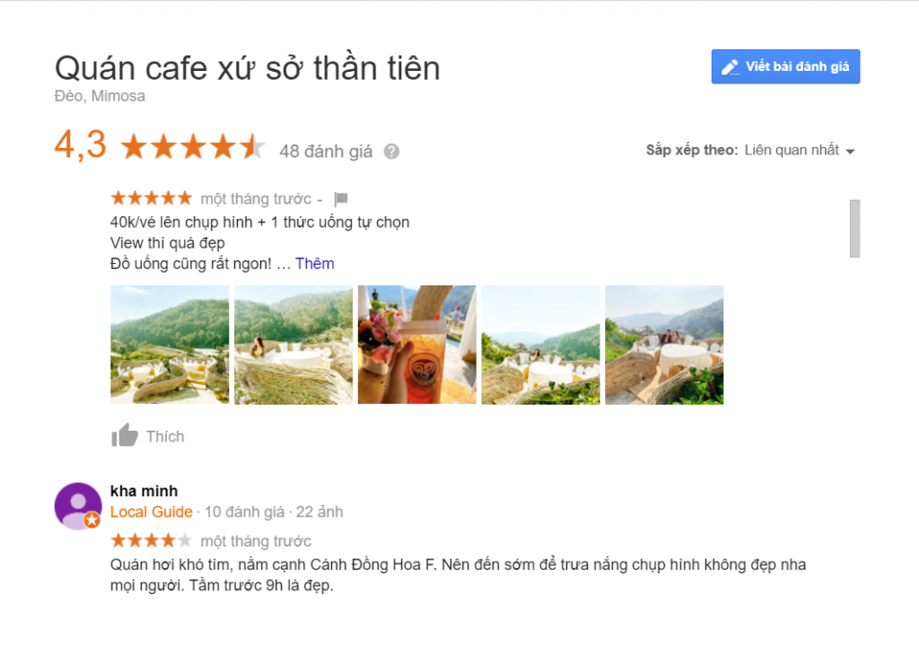 review cafe xứ sở thần tiên