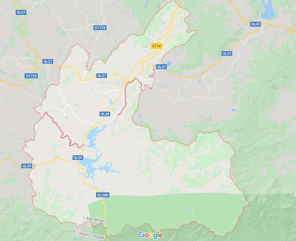 bản đồ huyện Đức Trọng