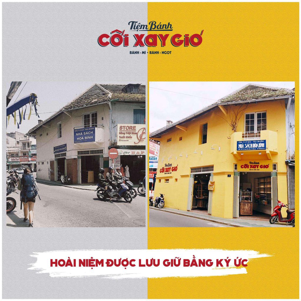 hình ảnh tiệm bánh cối xây gió xưa và nay