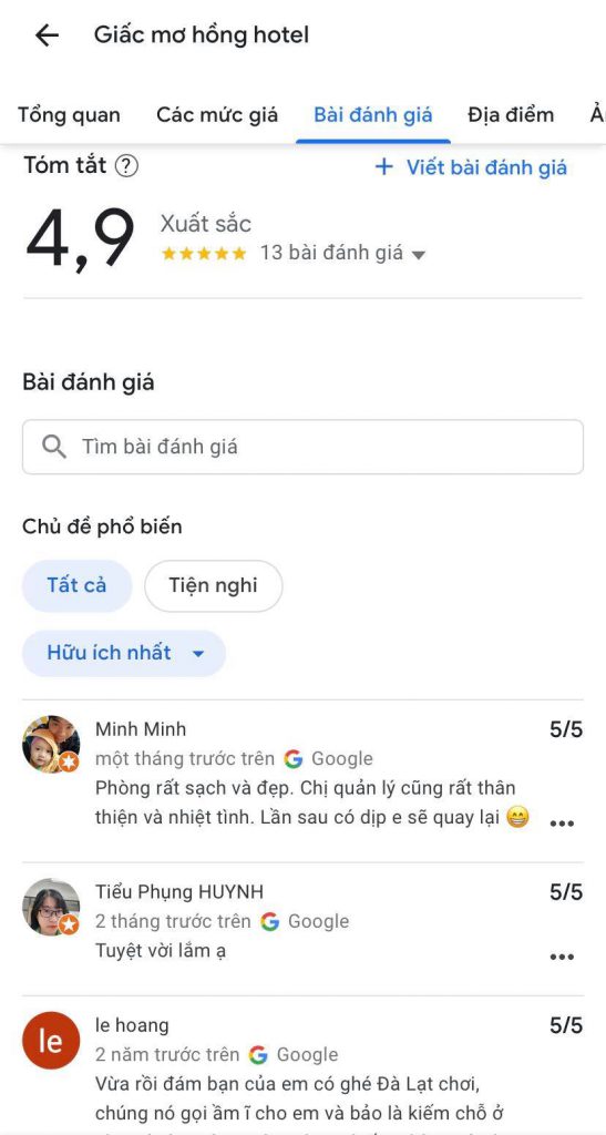 review giấc mơ hồng