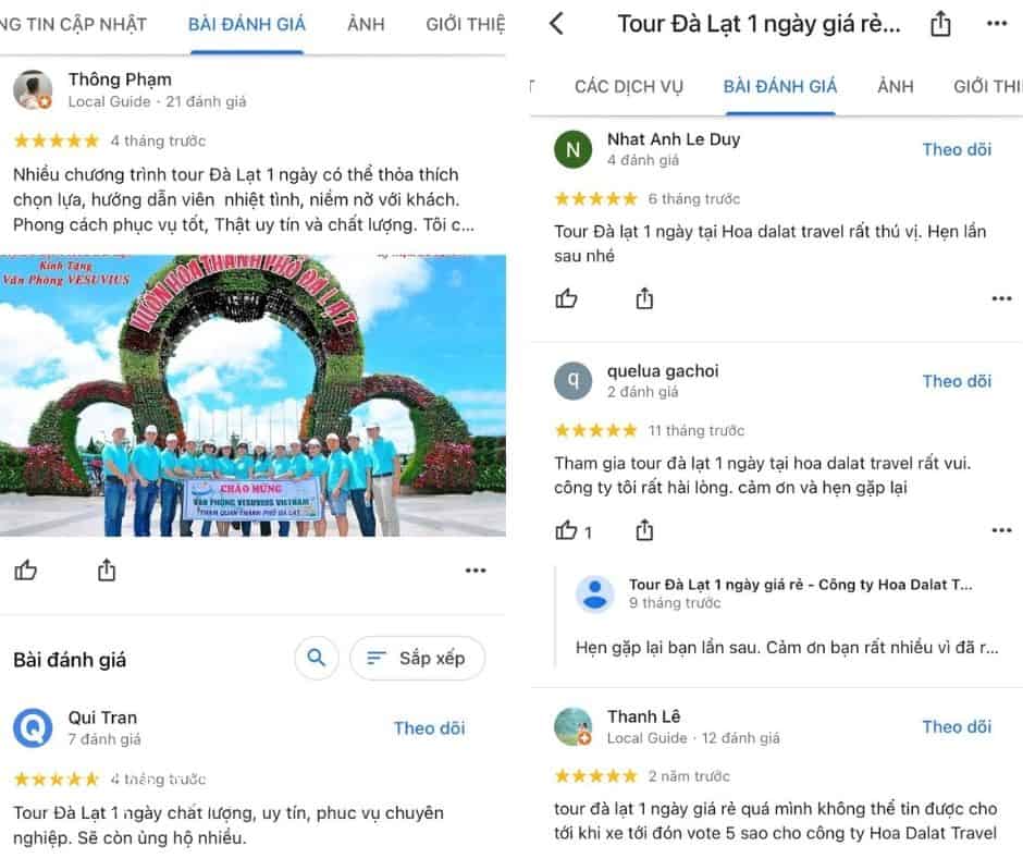 Review tour Đà Lạt 1 ngày