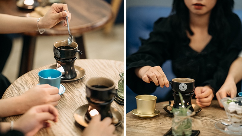 Thưởng thức cafe Tỏi Đen