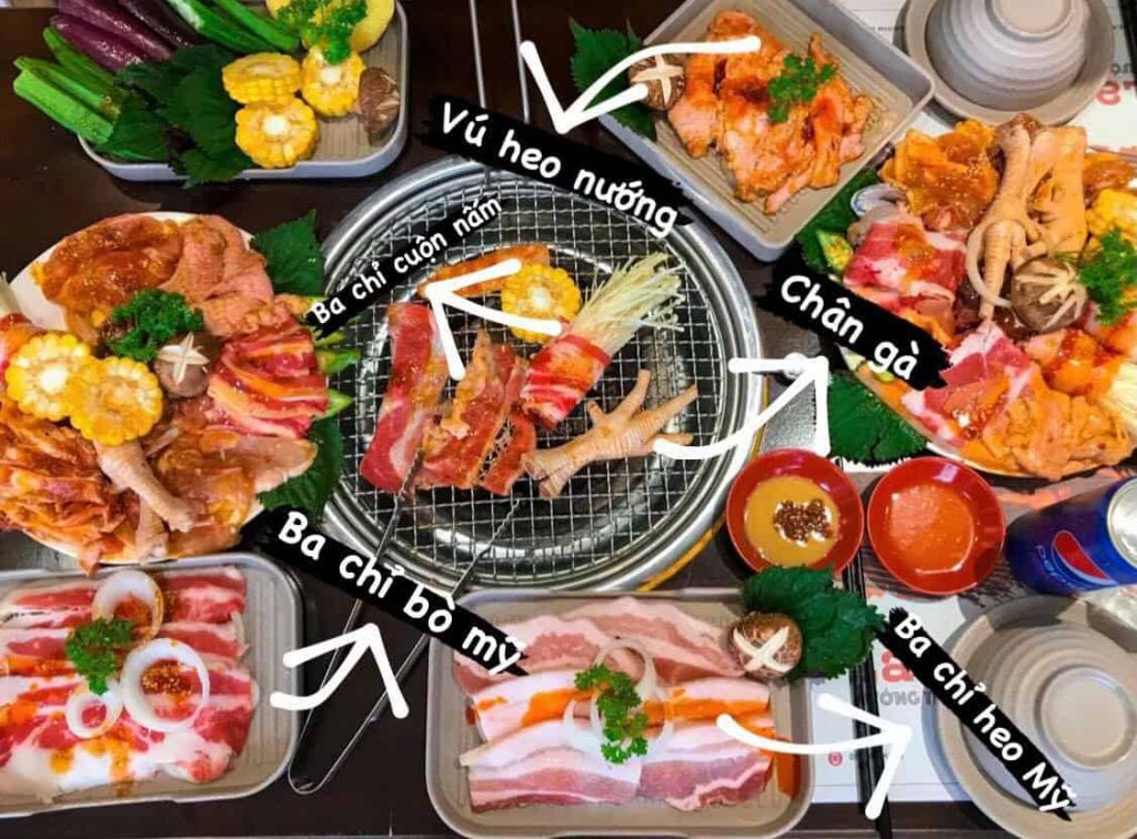 Một số món ăn ở Buffet xàm