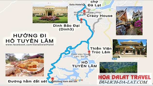Đường đi Thiền Viện Trúc Lâm Đà Lạt