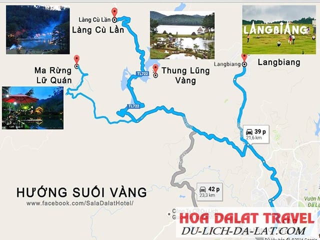 Đường đi làng Cù Lần Đà Lạt