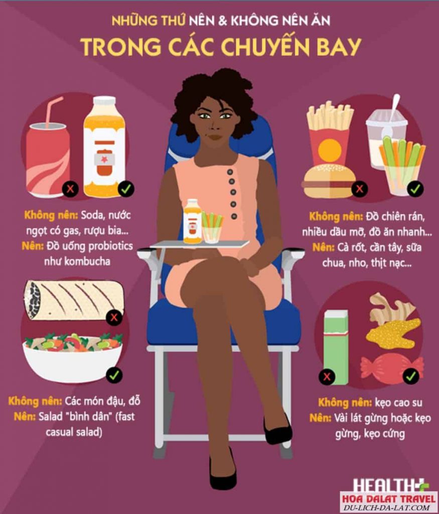 Những lưu ý khi đi máy bay - không nên ăn gì