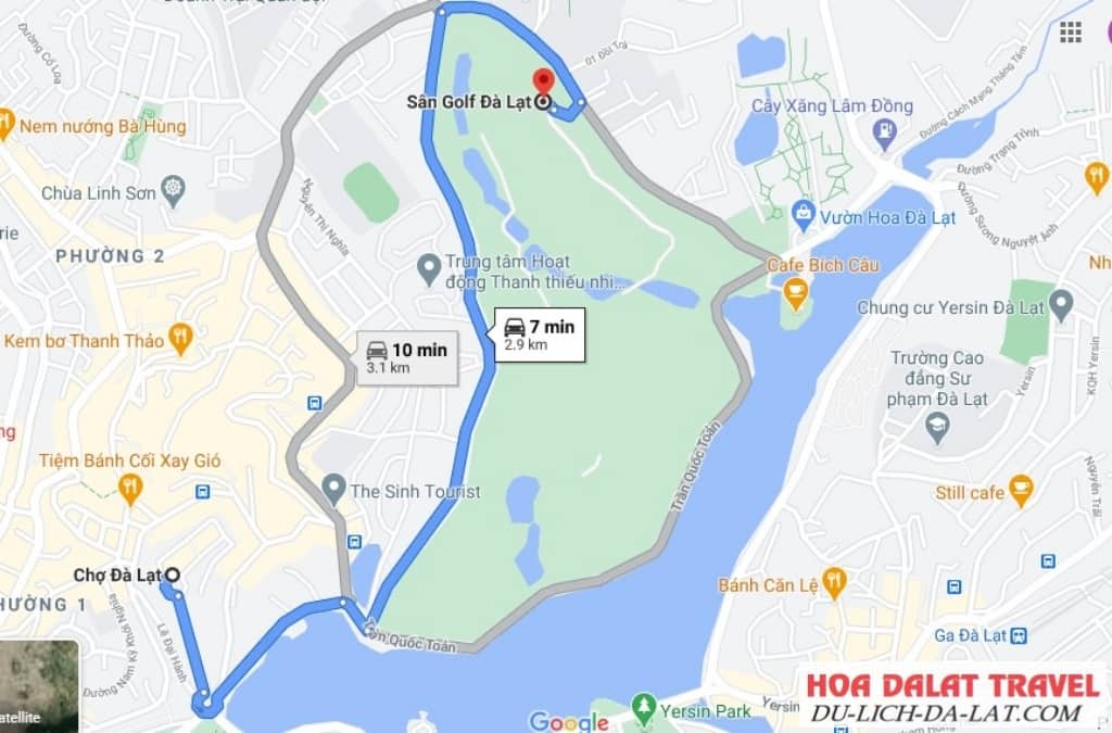 Hướng dẫn đường đi tới đồi Cù Đà Lạt