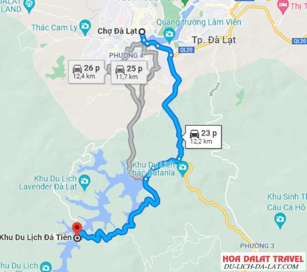 Hướng dẫn đường đi đến Đá Tiên