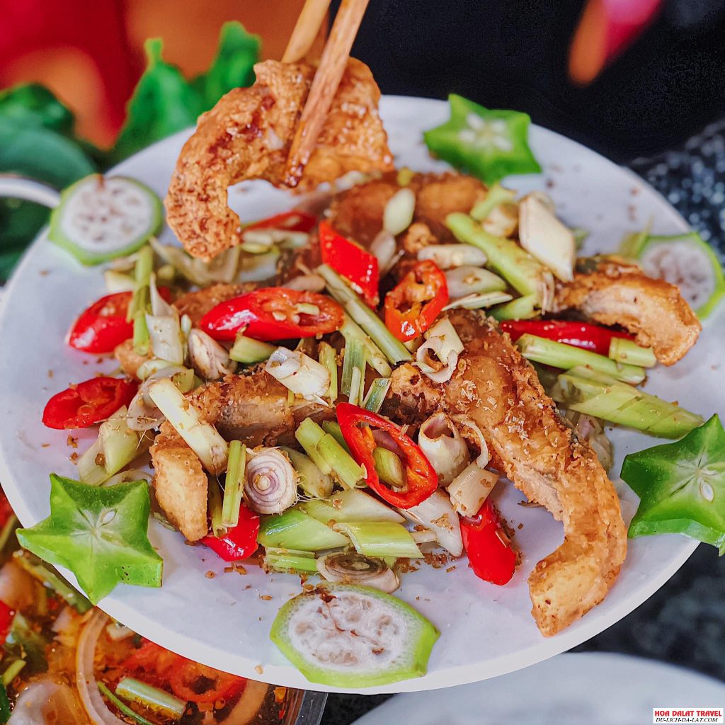 món ngon ở lẩu cá tầm Ngư Sơn