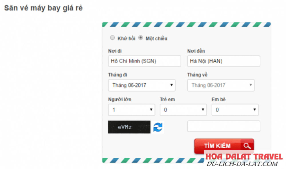 Săn vé giá rẻ theo từng chiều