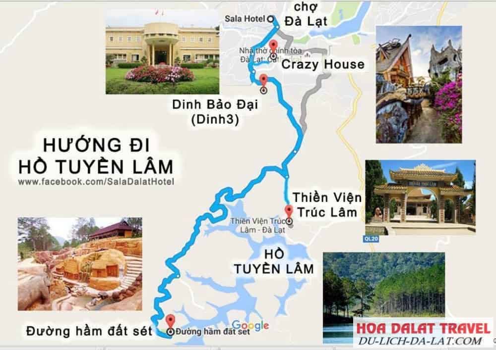 Đường đi tới khu du lịch Thác Bảo Đại