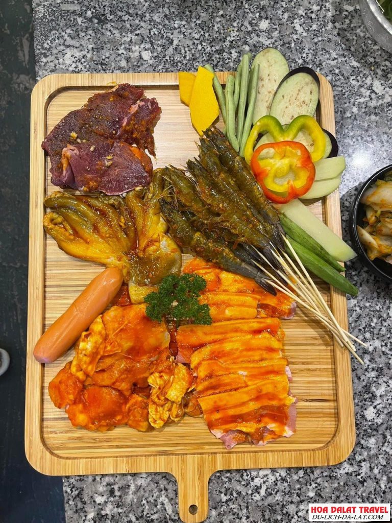 món nướng hấp dẩn ở Xiên Khè