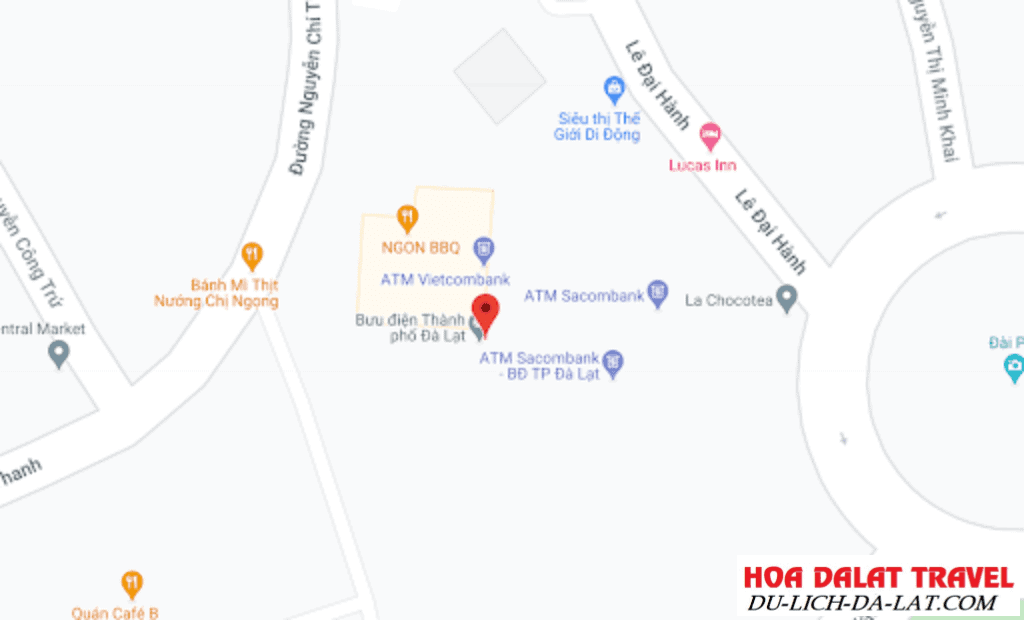 Địa điểm đón-trả khách tại Đà Lạt