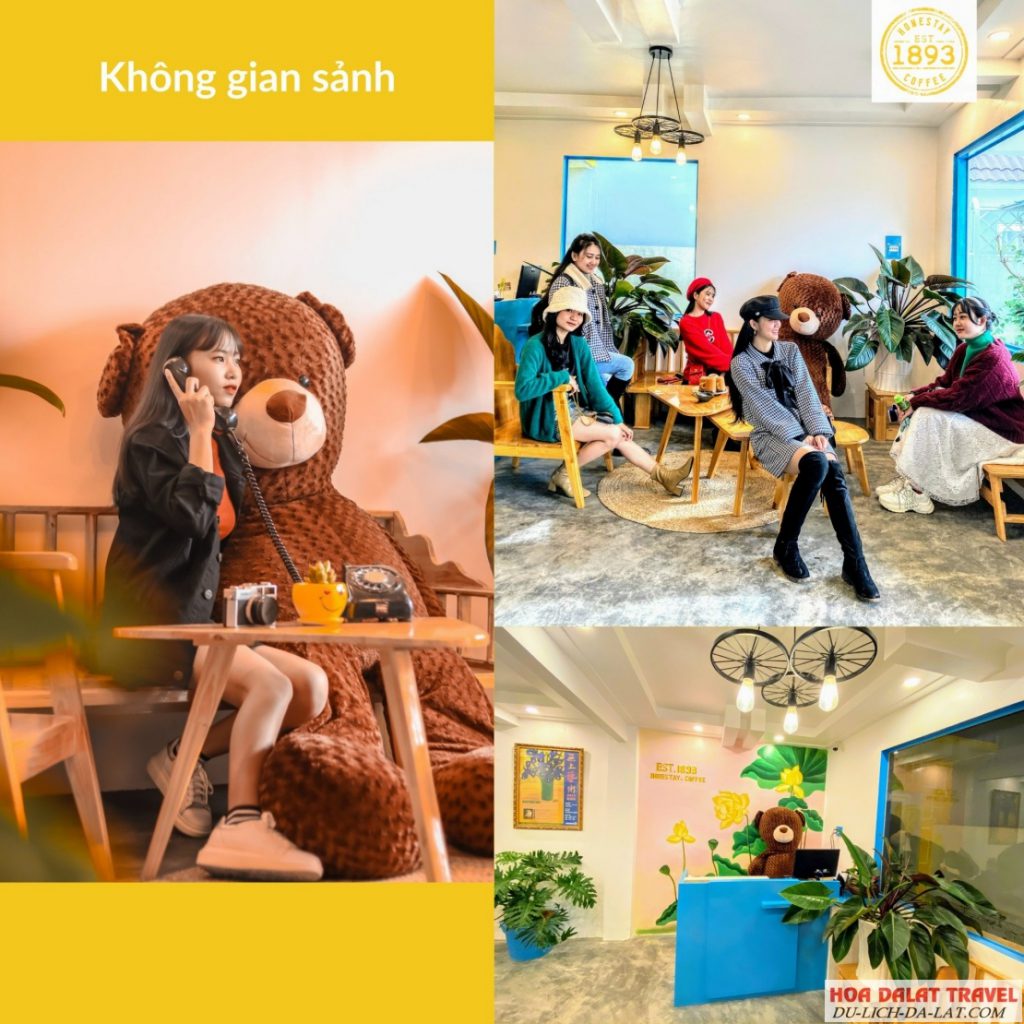 Không gian sảnh độc đáo của Est.1893 Homestay & Coffee