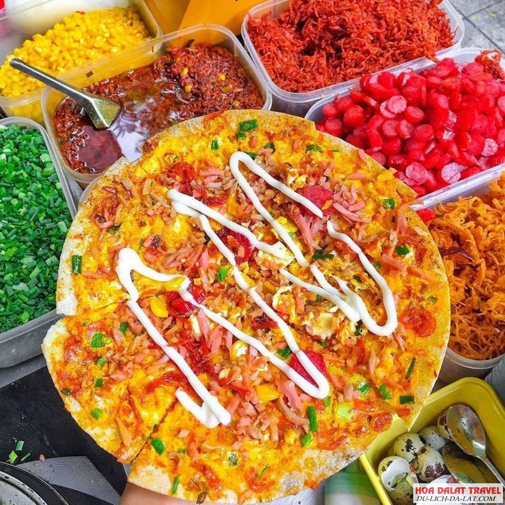Review Bánh tráng nướng chợ Đà Lạt
