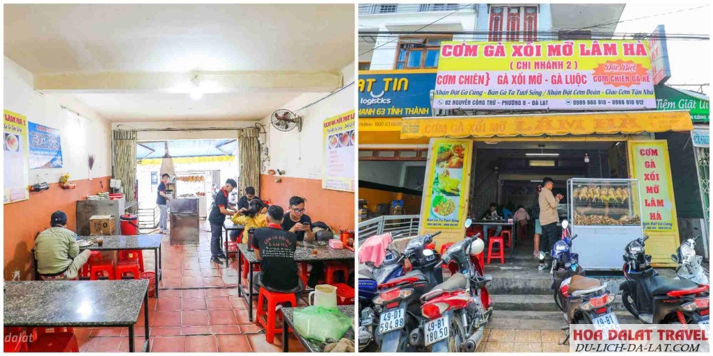Cơm gà xối mỡ Lân Hà