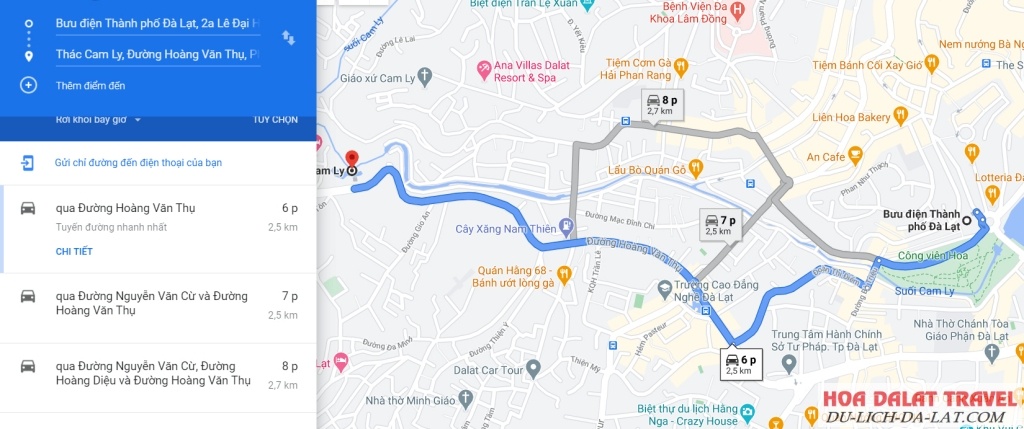 Hướng dẫn di chuyển đến thác Cam Ly Đà Lạt