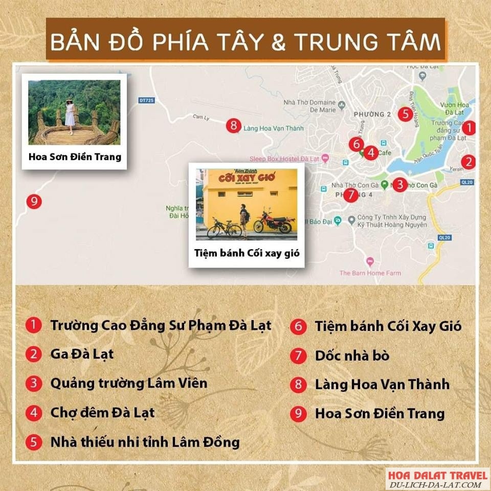 Một vài lưu ý khi dùng bản đồ du lịch Đà Lạt