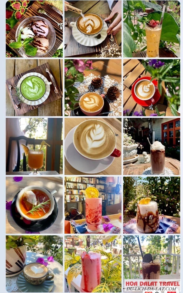 Menu nước chất lượng của DALAT EDEN