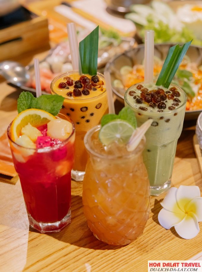 Đồ uống ở The Thai Cuisine Đà Lạt cũng đa dạng không kém
