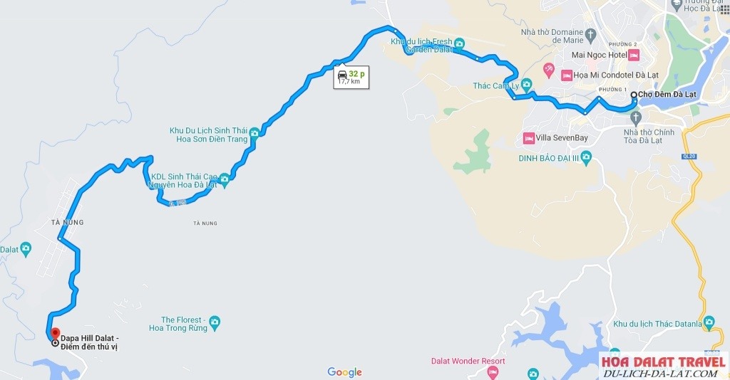 Hướng Dẫn Đường Đi Đến Dapa Hill Đà Lạt
