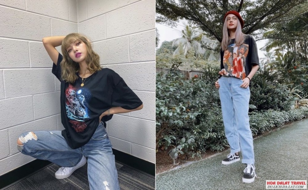 Áo thun và quần jeans