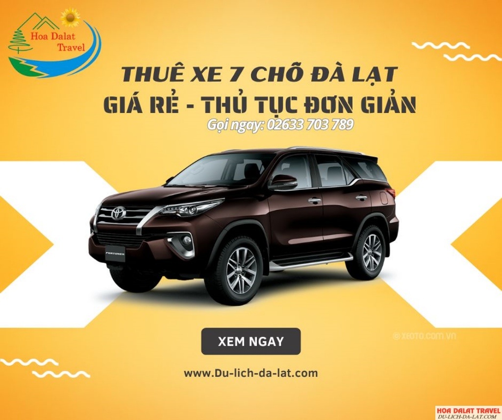 Thông tin liên hệ thuê xe 7 chỗ Đà Lạt