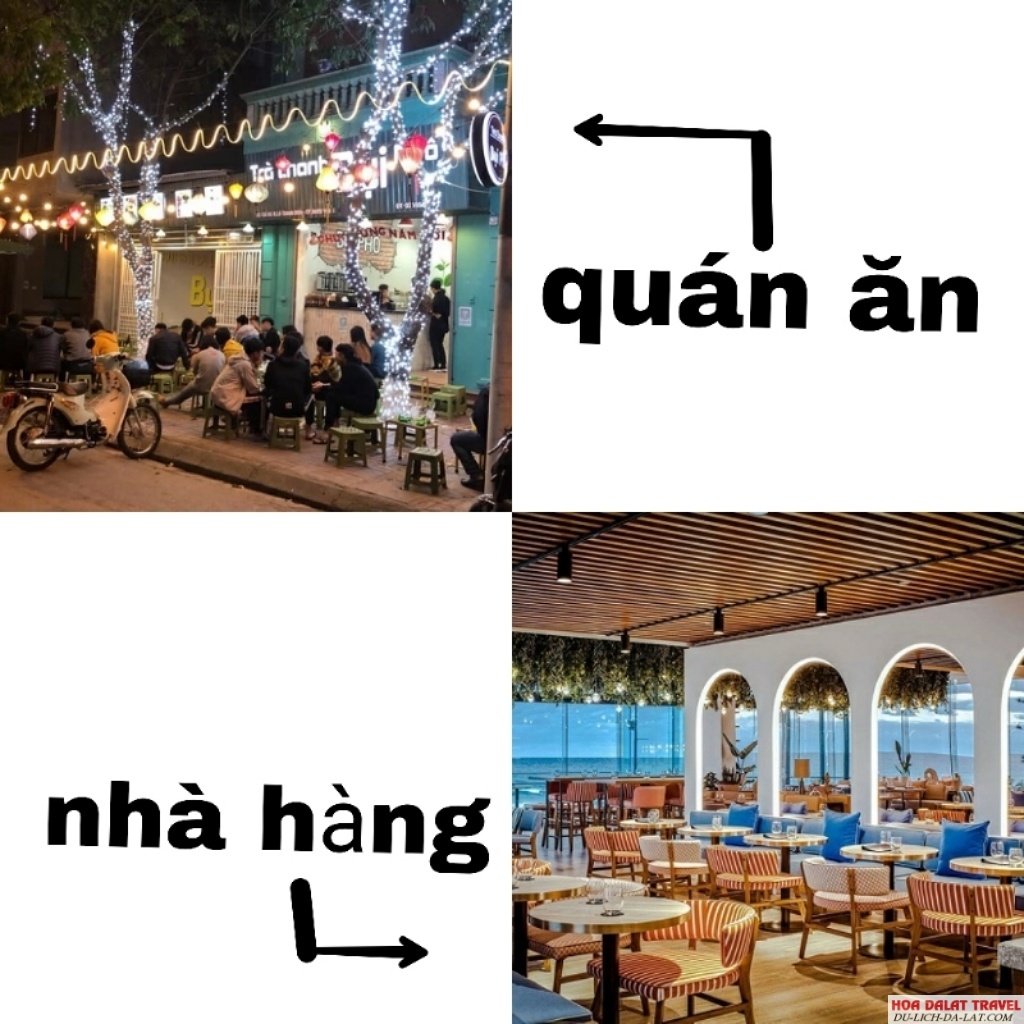 phân biệt nhà hàng và quán ăn