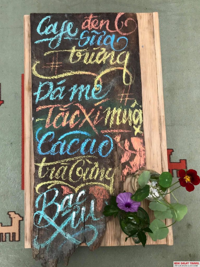 Menu ở kOng cafe
