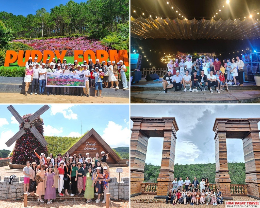 hình khách đi Tour khám phá địa điểm mới Đà Lạt