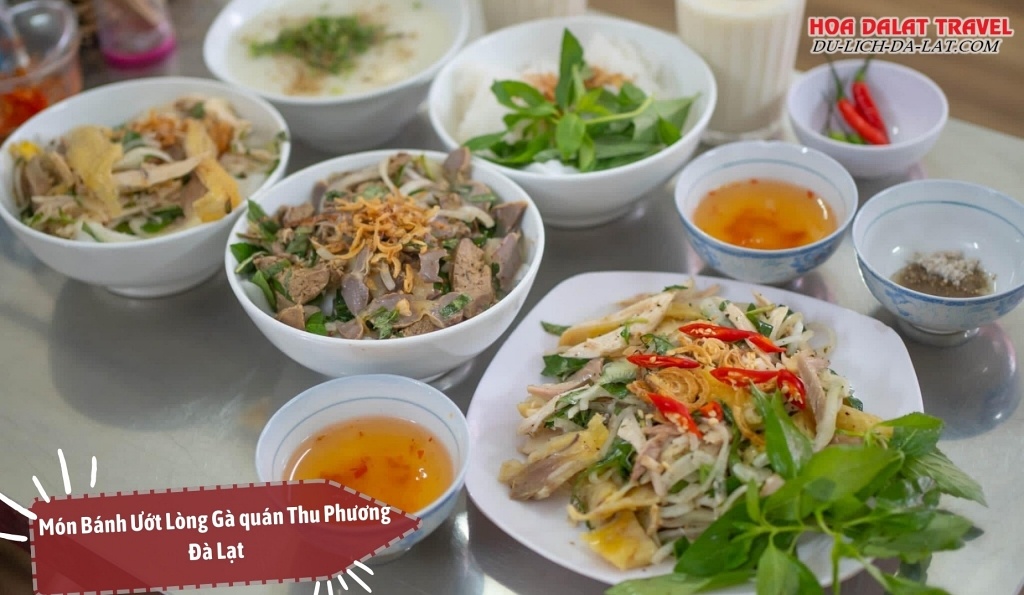 bánh ướt lòng gà đà lạt gần chợ đêm