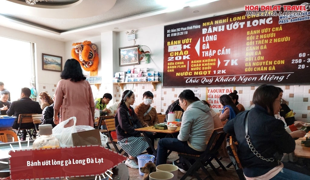 Bánh ướt lòng gà Long Đà Lạt