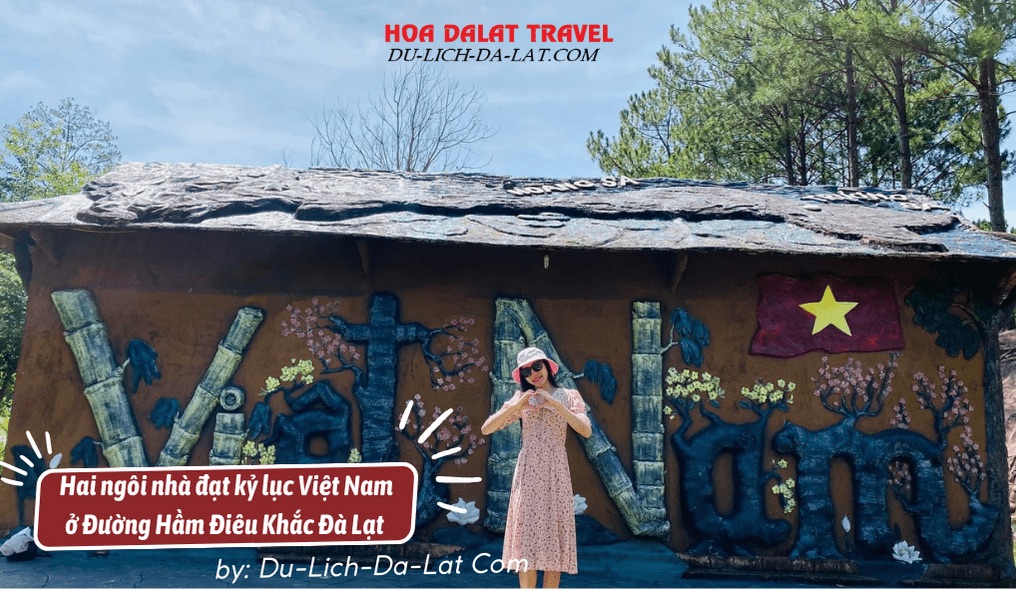 Du khách check in Hai ngôi nhà đạt kỷ lục việt nam ở đường hầm đất sét
